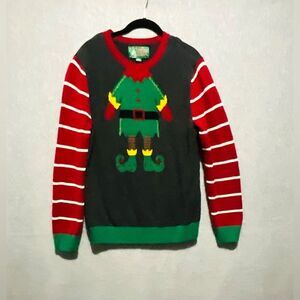 Ugly Christmas Sweater Co. Elf Body Graphic Knit Holiday Sweater Size M